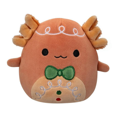 SQUISHMALLOWS -  7.5 INCH PLUSH - CHRISTMAS - DEN THE GINGERBREAD AXOLOTYL - Toyworld Frankston