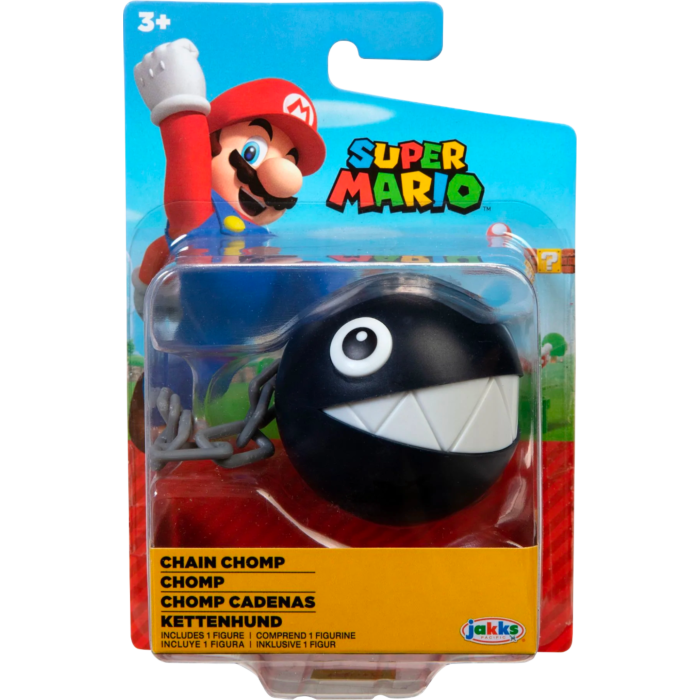 NINTENDO SUPER MARIO 2.5 INCH ARTICULATED FIGURES - CHAIN CHOMP - Toyworld Frankston
