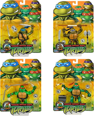 TEENAGE MUTANT NINJA TURTLES 2003 CLASSIC TURTLE FIGURE 4 PACK - Toyworld Frankston