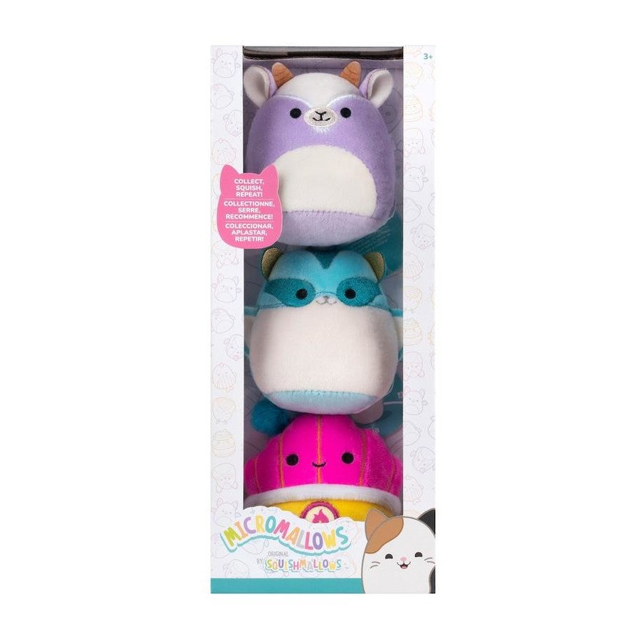 SQUISHMALLOWS MICROMALLOWS 2.5 INCH PLUSH 3 PACK - TIA, LOUDEN, MARISKA - Toyworld Frankston