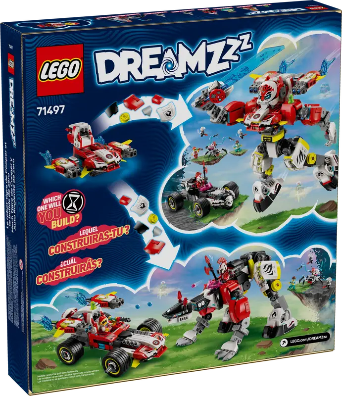 LEGO DREAMZZZ 71497 COOPER'S TIGER MECH AND ZERO'S HOT ROD CAR