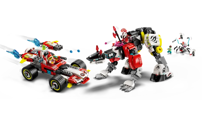 LEGO DREAMZZZ 71497 COOPER'S TIGER MECH AND ZERO'S HOT ROD CAR