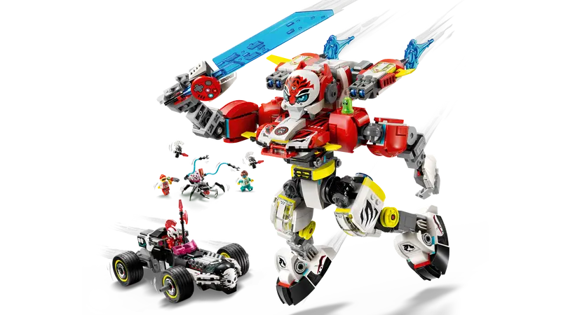 LEGO DREAMZZZ 71497 COOPER'S TIGER MECH AND ZERO'S HOT ROD CAR