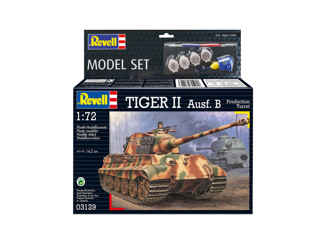 REVELL STARTER KIT 1/72 MODEL SET TIGER II AUSF. B