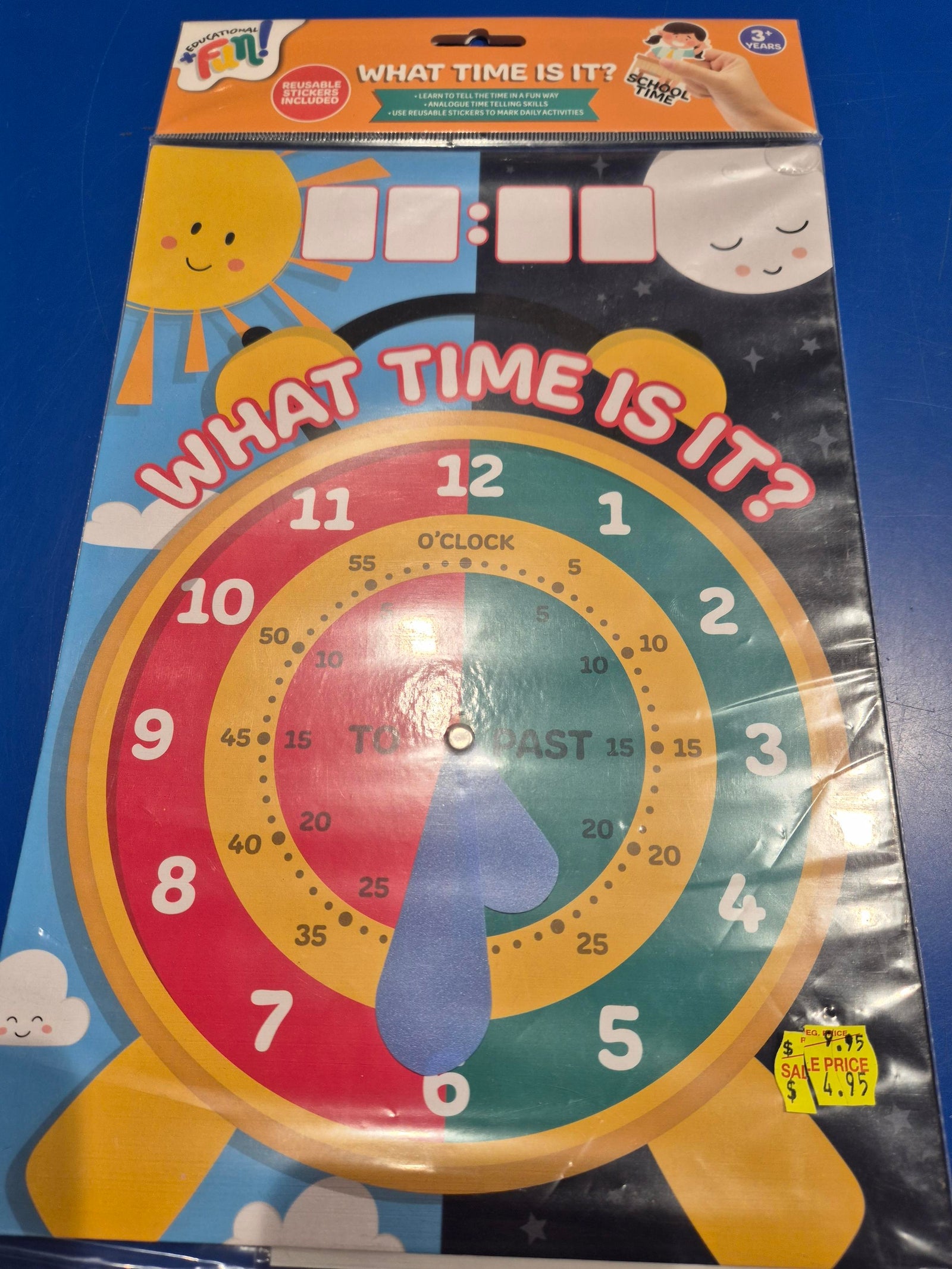 WHAT TIME IS IT? FUN EDUCATIONAL LEARNING TOOL - Toyworld Frankston