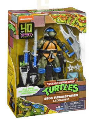 TEENAGE MUTANT NINJA TURTLES -40TH ANNIVERSARY 1988 REMASTERED -- LEONARDO - Toyworld Frankston