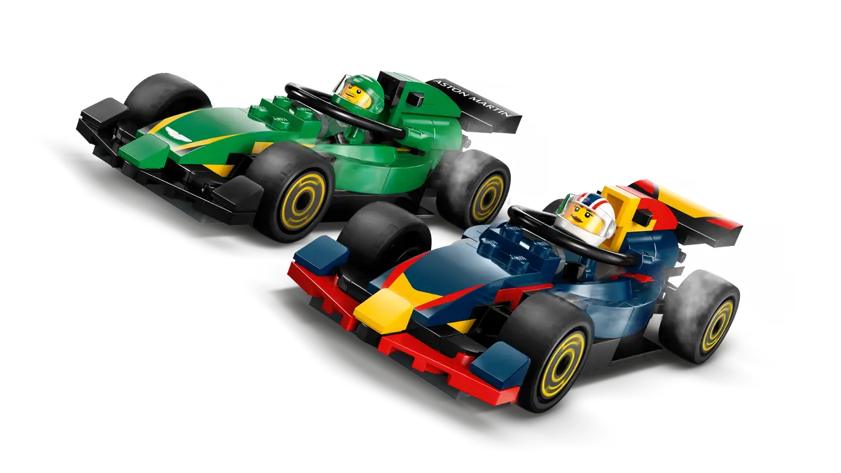 LEGO CITY 60445 F1 TRUCK WITH RB20 AND AMR24 F1 CARS