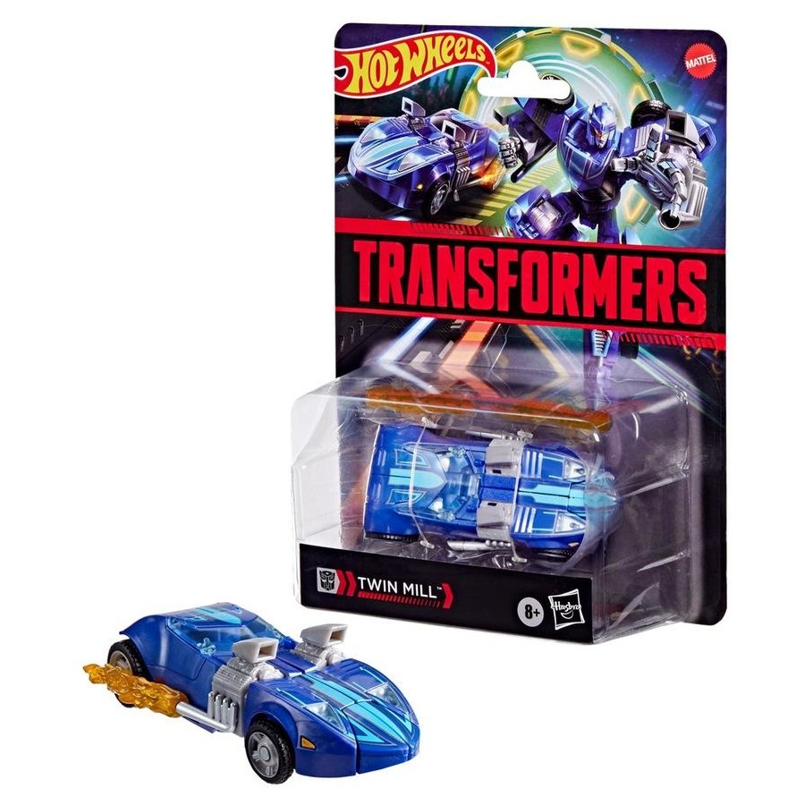 TRANSFORMERS COLLAB HOT WHEELS 5" ACTION FIGURE - TWIN MILL