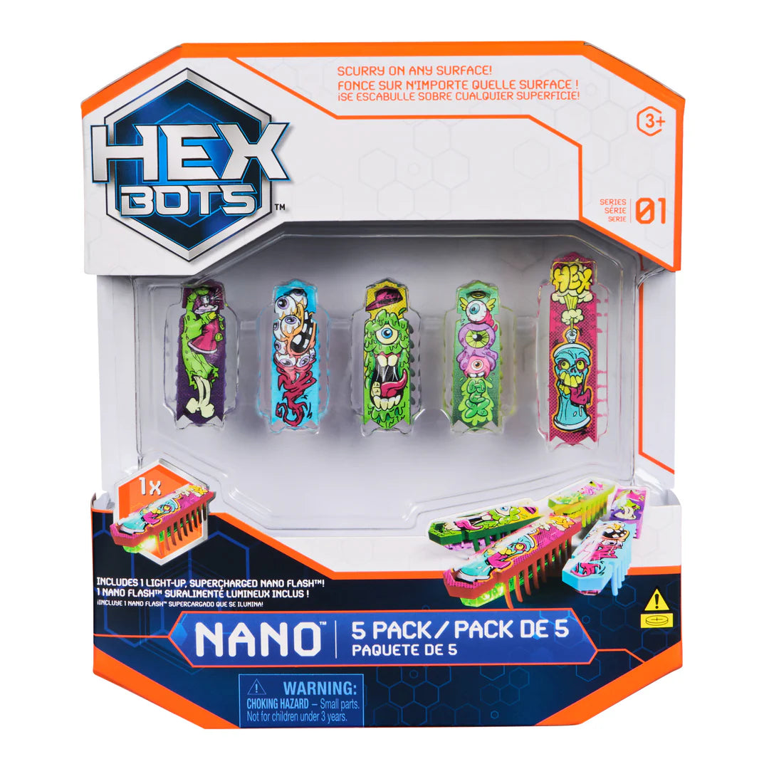 HEX BOTS - NANO FLASH 5 PACK