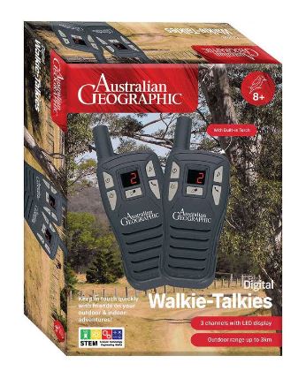 AUSTRALIAN GEOGRAPHIC DIGITAL WALKIE TALKIES - Toyworld Frankston