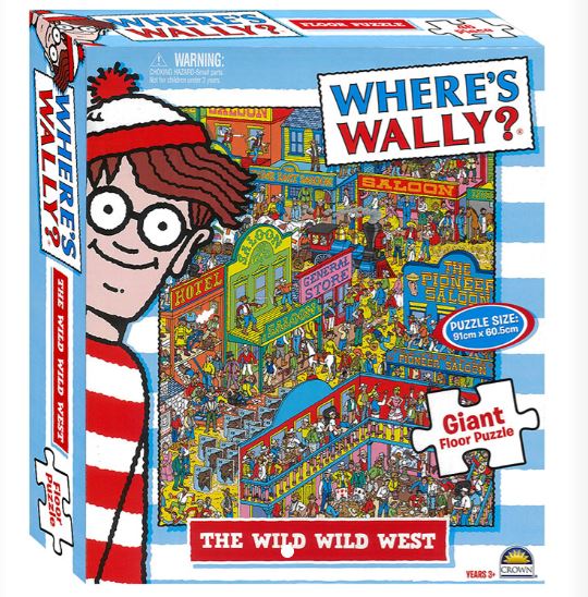 WHERE'S WALLY THE WILD WILD WEST FLOOR PUZZLE - Toyworld Frankston