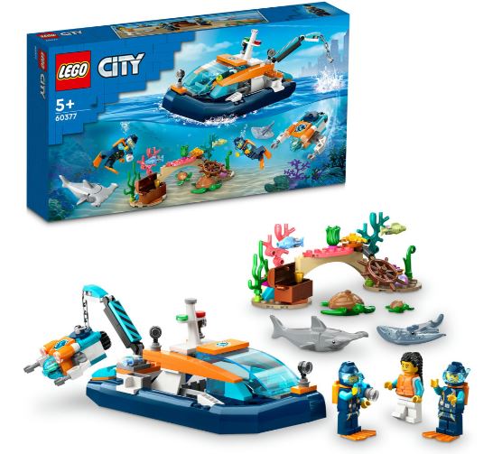 LEGO 60377 CITY - EXPLORER DIVING BOAT - Toyworld Frankston