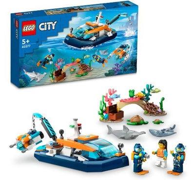 LEGO 60377 CITY - EXPLORER DIVING BOAT - Toyworld Frankston