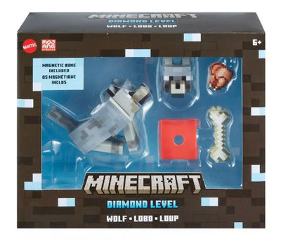 MINECRAFT DIAMOND LEVEL - WOLF - Toyworld Frankston