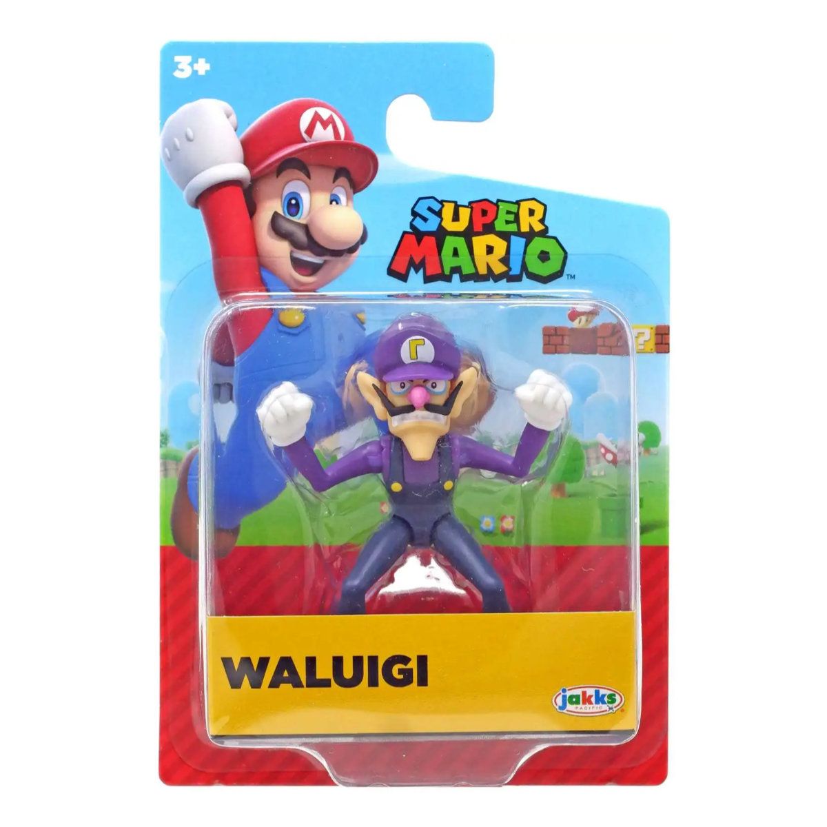 NINTENDO SUPER MARIO 2.5 INCH ARTICULATED FIGURES - WALUIGI - Toyworld Frankston
