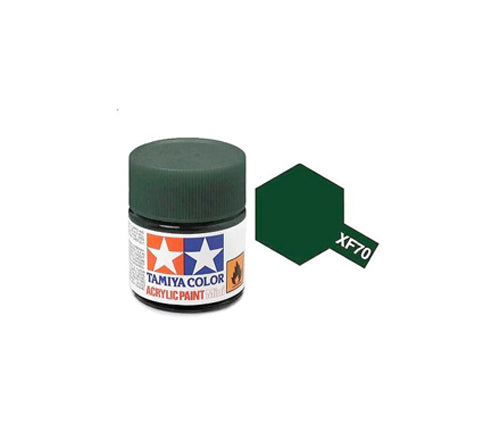 TAMIYA ACRYLIC PAINT MINI XF-70 DARK GREEN 2 (IJN) - Toyworld Frankston