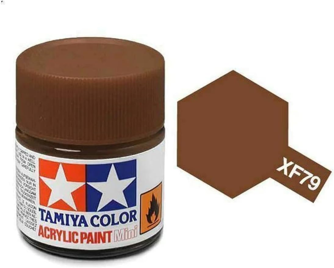 TAMIYA ACRYLIC PAINT MINI XF-79 LINOLEUM DECK BROWN - Toyworld Frankston