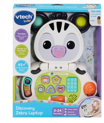 VTECH DISCOVERY ZEBRA LAPTOP - Toyworld Frankston