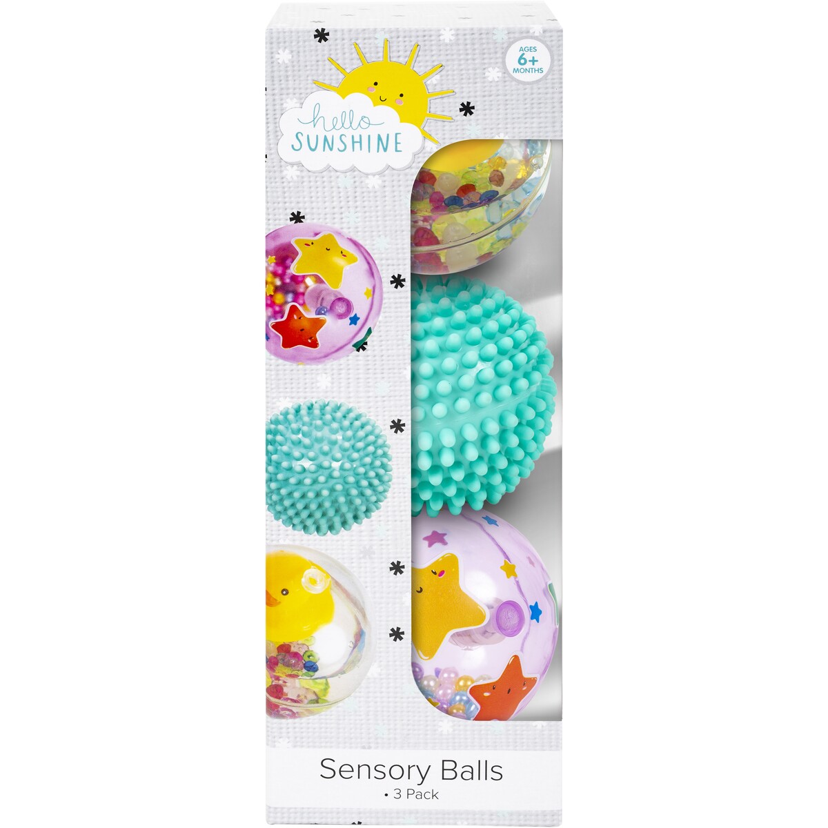 HELLO SUNSHINE SENSORY BALLS 3 PACK - Toyworld Frankston