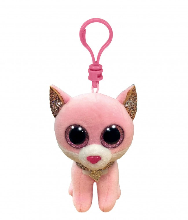 TY BEANIE BOOS CLIP FIONA CAT PINK - Toyworld Frankston