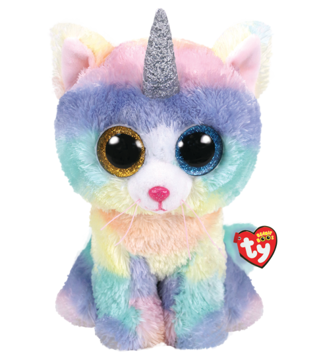 TY BEANIE BOOS LARGE HEATHER CAT WITH HORN - Toyworld Frankston