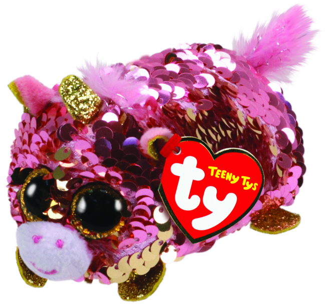 TEENY TYS BEANIE BOO SEQUIN - SUNSET UNICORN - Toyworld Frankston
