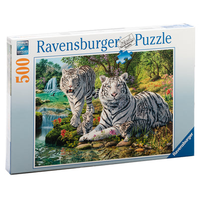 RAVENSBURGER - WHITE CAT PUZZLE 500PC - Toyworld Frankston