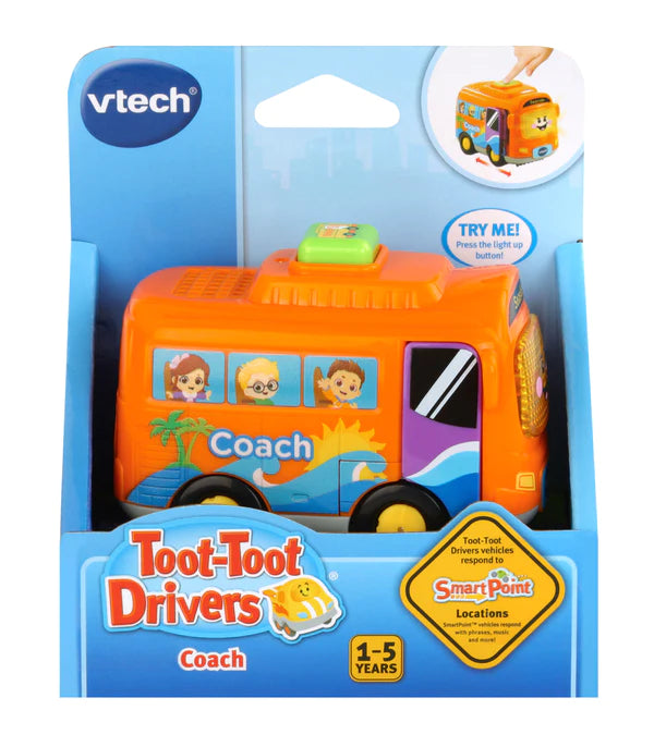 VTECH TOOT TOOT DRIVERS VEHICLE ASSORTMENT - COACH - Toyworld Frankston