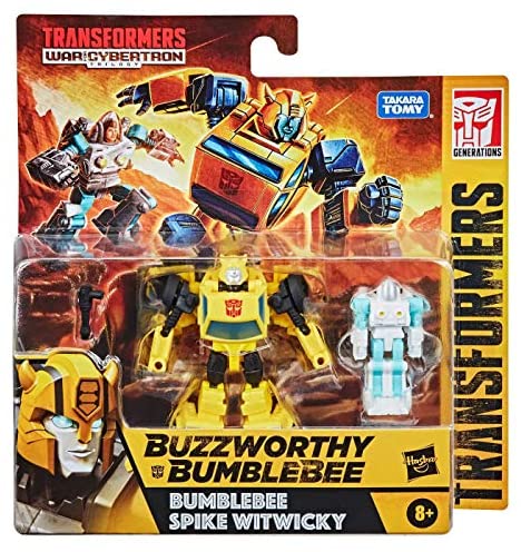 TRA BUZZWORTHY BUMBLEBEE WAR FOR CYBERTRON CORE BUMBLEBEE & SPIKE WITWICKY 2-PACK - Toyworld Frankston