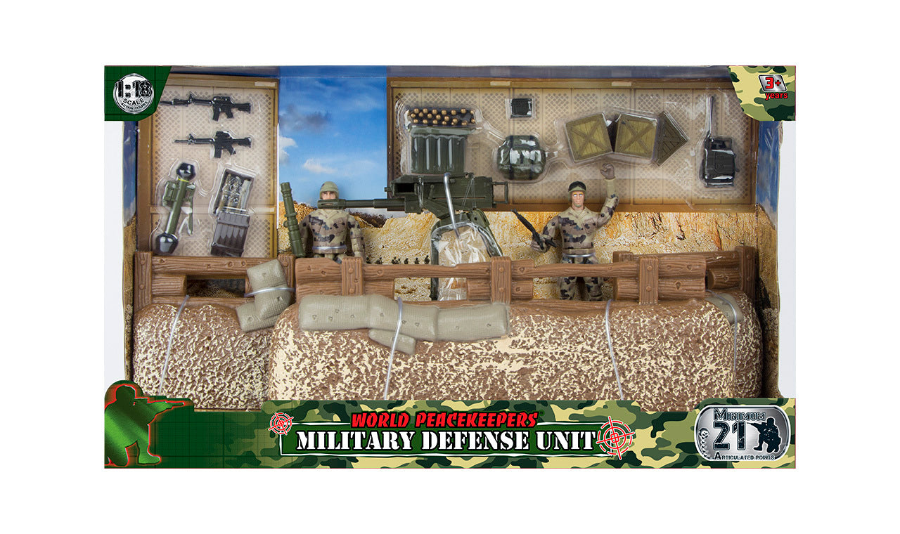 WORLD PEACEKEEPERS MILITARY DEFENSE UNIT WITH TWO FIGURES - Toyworld Frankston