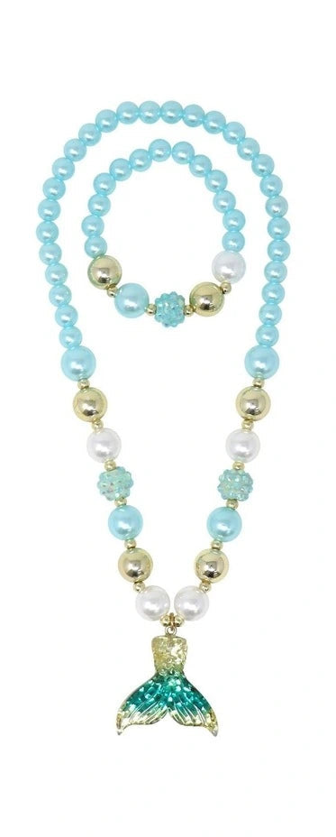 PINK POPPY MERMAID TAIL NECKLACE - Toyworld Frankston