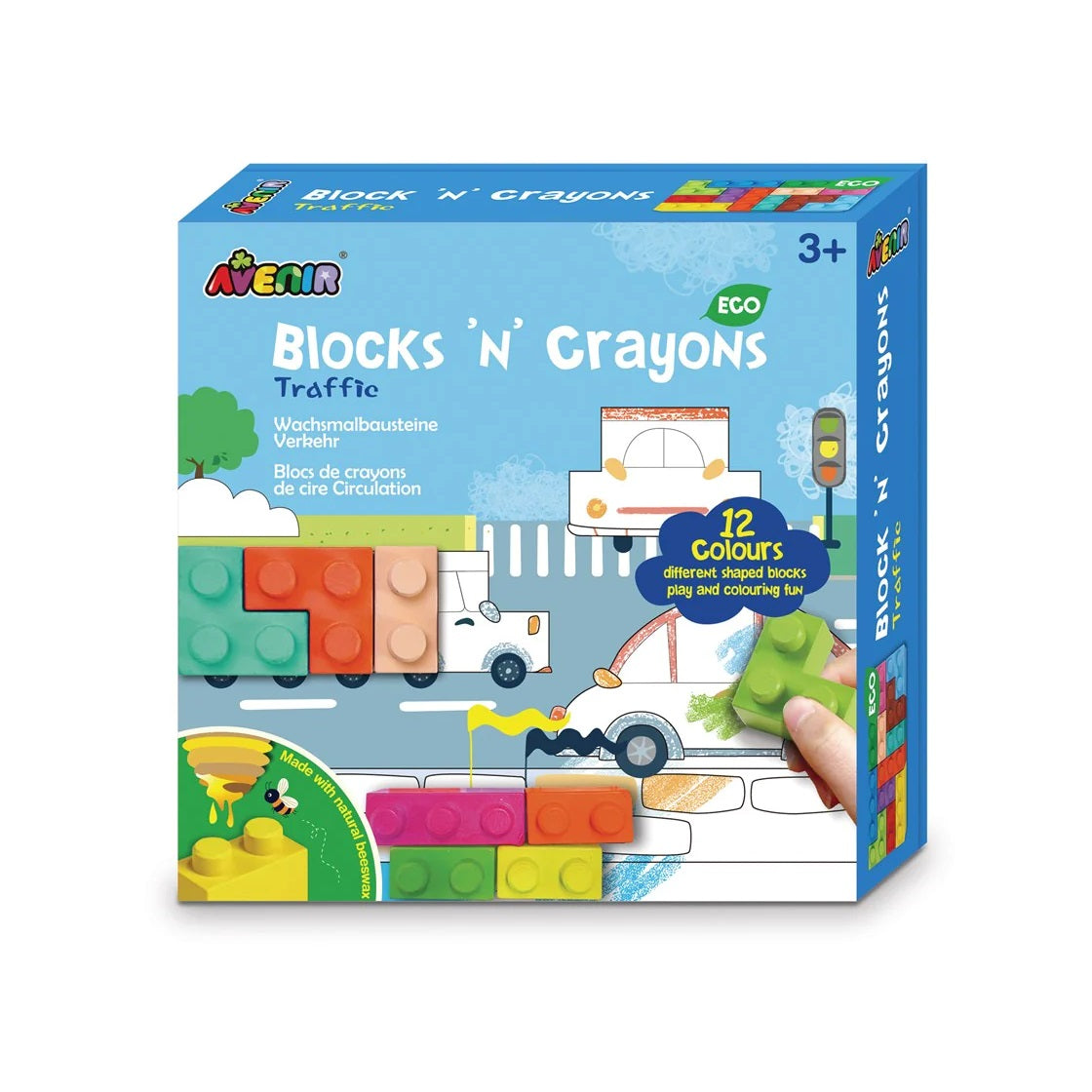 AVENIR BLOCKS AND CRAYONS - TRAFFIC - Toyworld Frankston