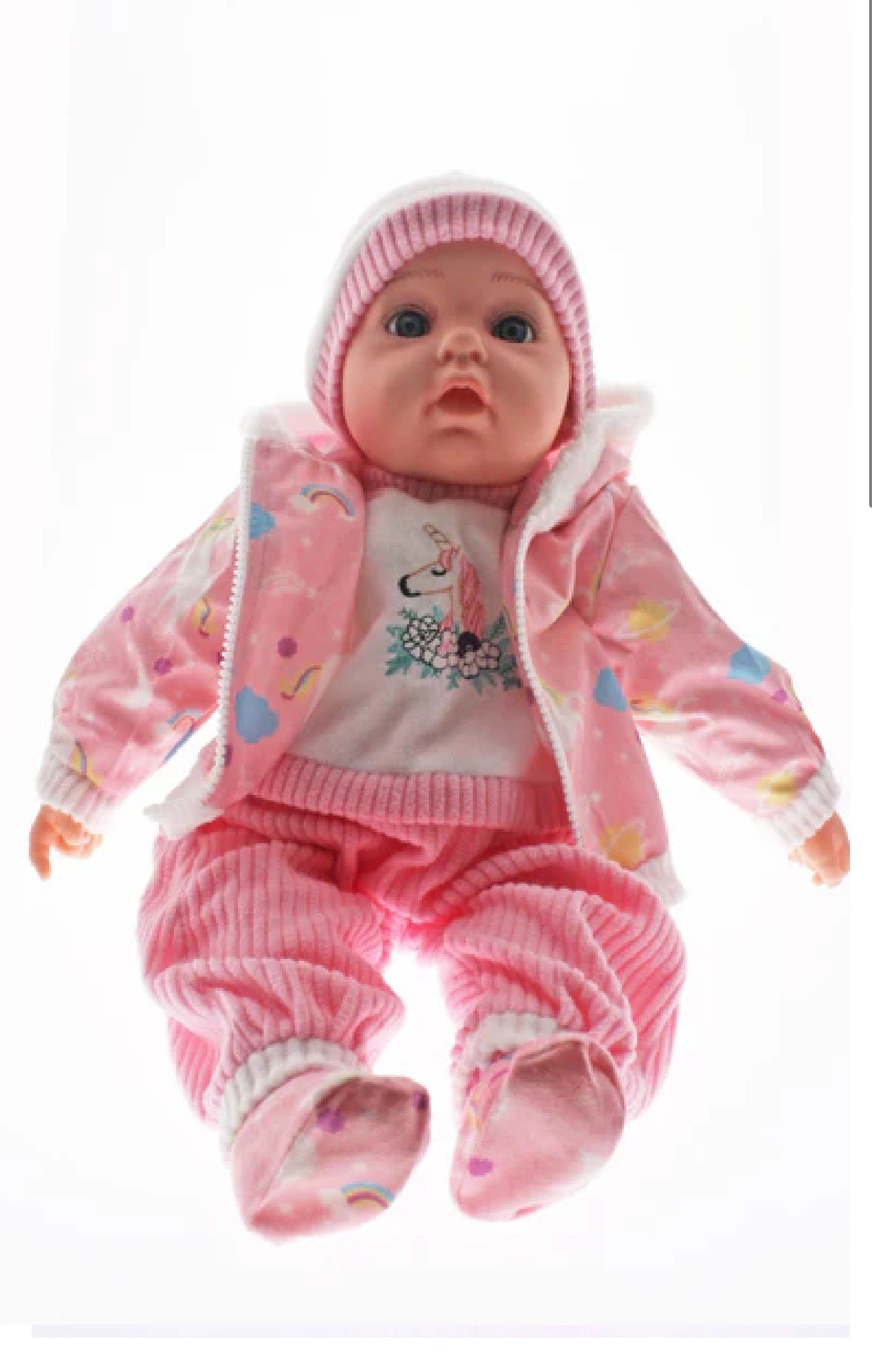 BABY DOLL LUCY PINK UNICORN - Toyworld Frankston