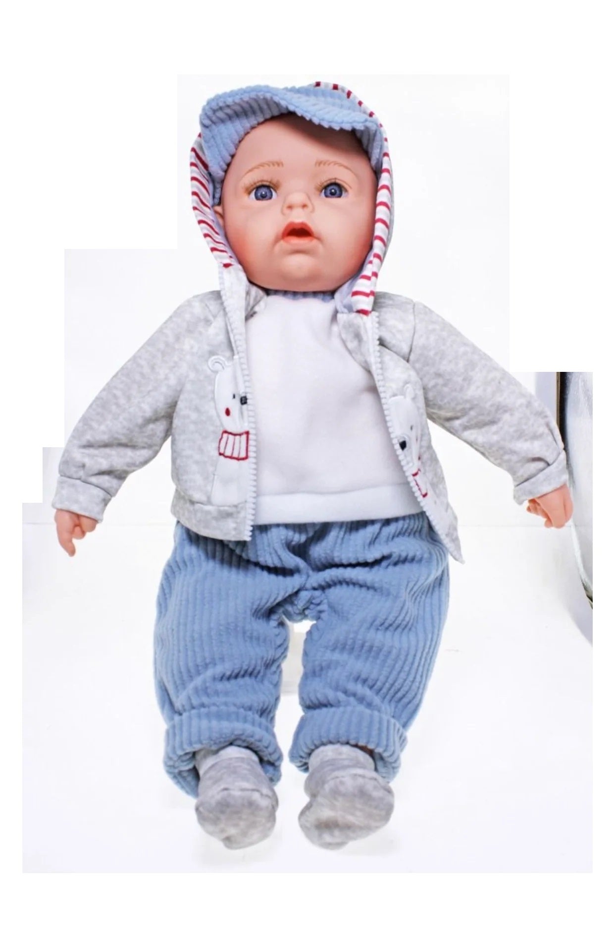 BABY DOLL WHITE/GREY - HENRY - Toyworld Frankston