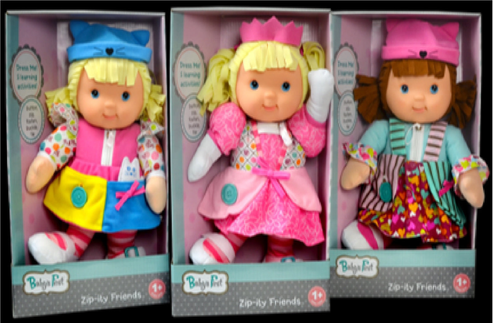 BABY'S FIRST ZIPPITY DOLL ASSORTED - Toyworld Frankston