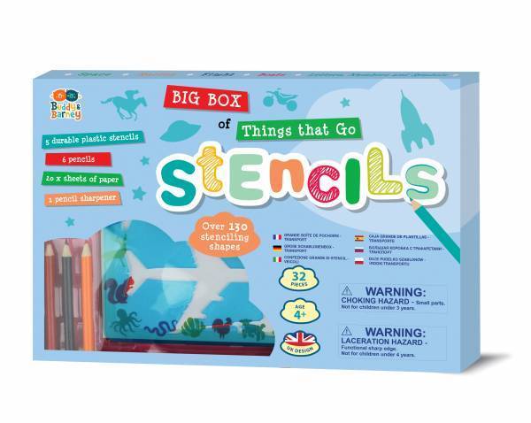 BIG BOX OF STENCILS THINGS THAT GO - Toyworld Frankston