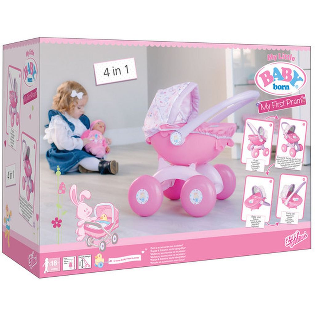 BABY BORN MY LITTLE 4IN1 PRAM - Toyworld Frankston