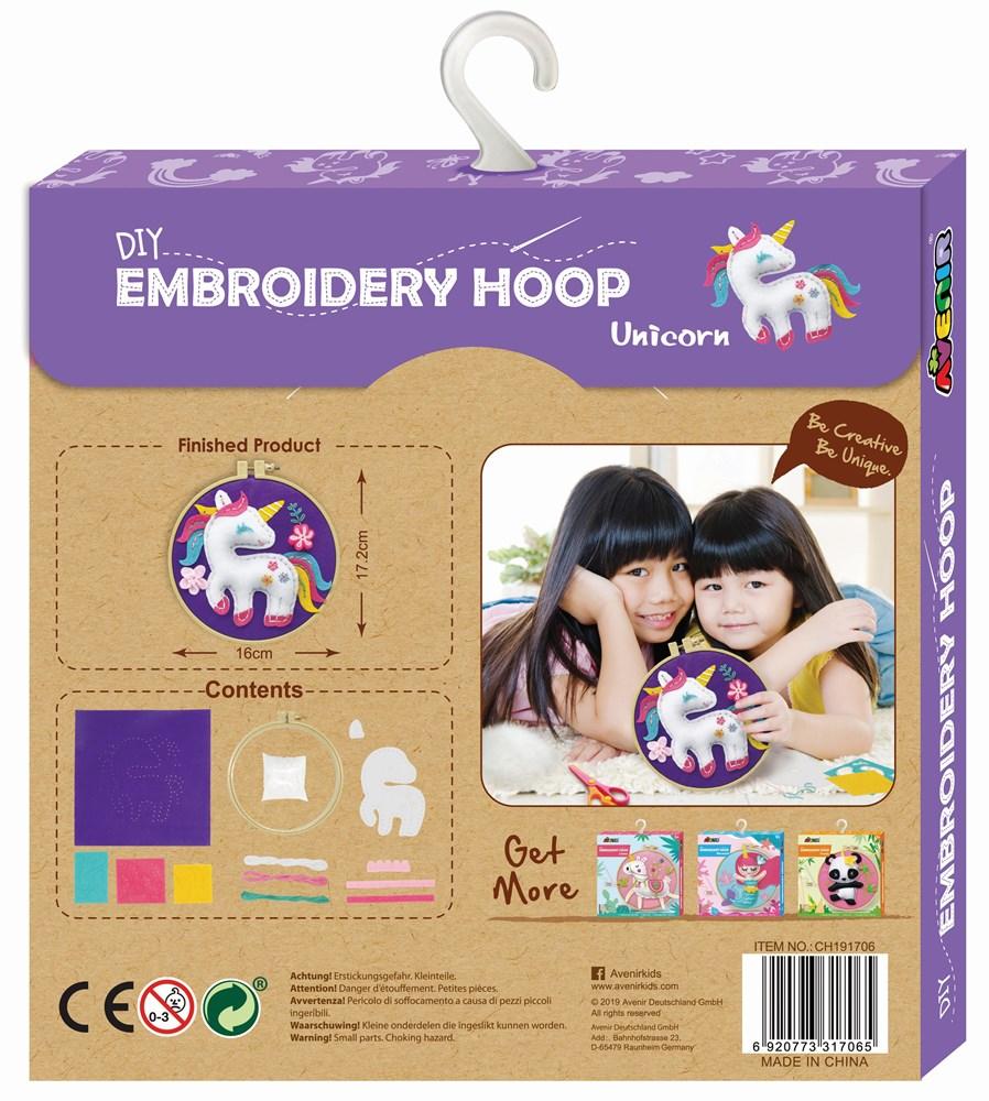 AVENIR - EMBROIDERY HOOP - UNICORN - Toyworld Frankston