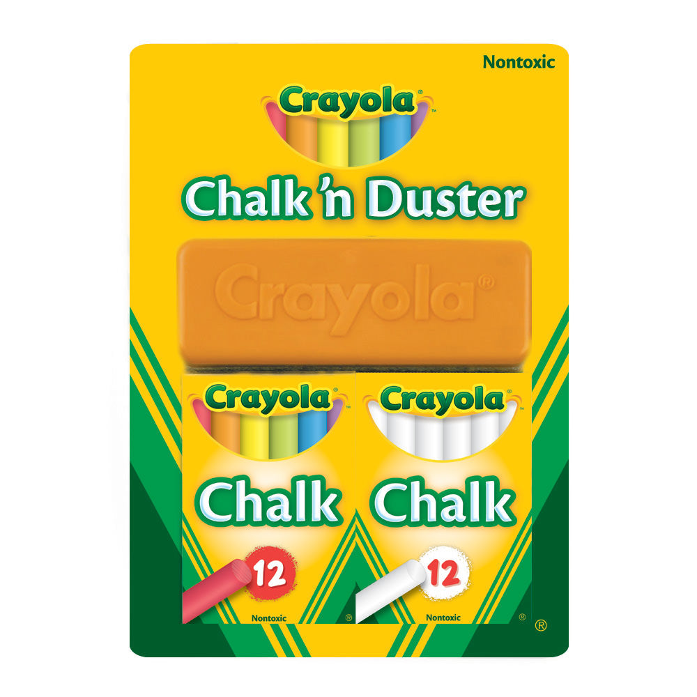 CRAYOLA CHALK N DUSTER BLISTER PACKED - Toyworld Frankston