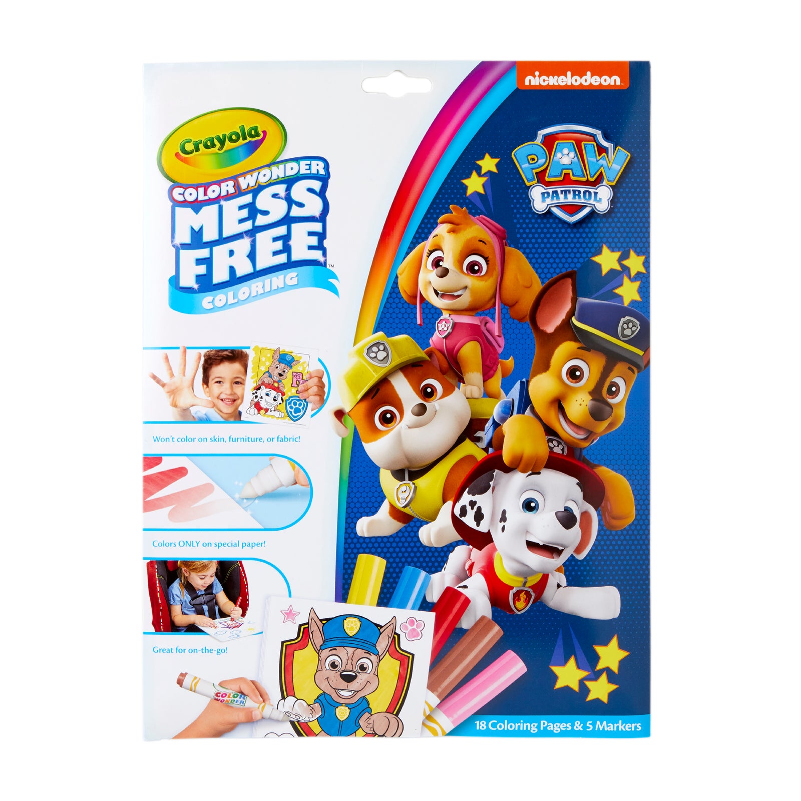CRAYOLA COLOUR WONDER MESS FREE PAW PATROL - Toyworld Frankston