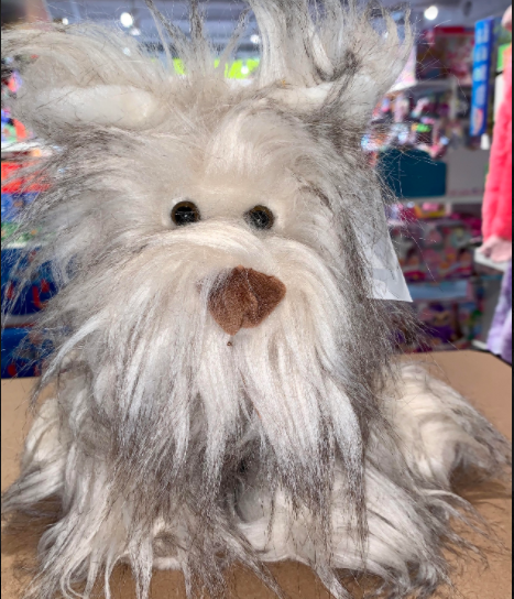 13IN HIGH PILE SITTING DOG - Toyworld Frankston