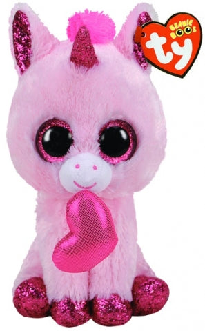 BEANIE BOOS VALENTINE DARLING UNICORN REG - Toyworld Frankston