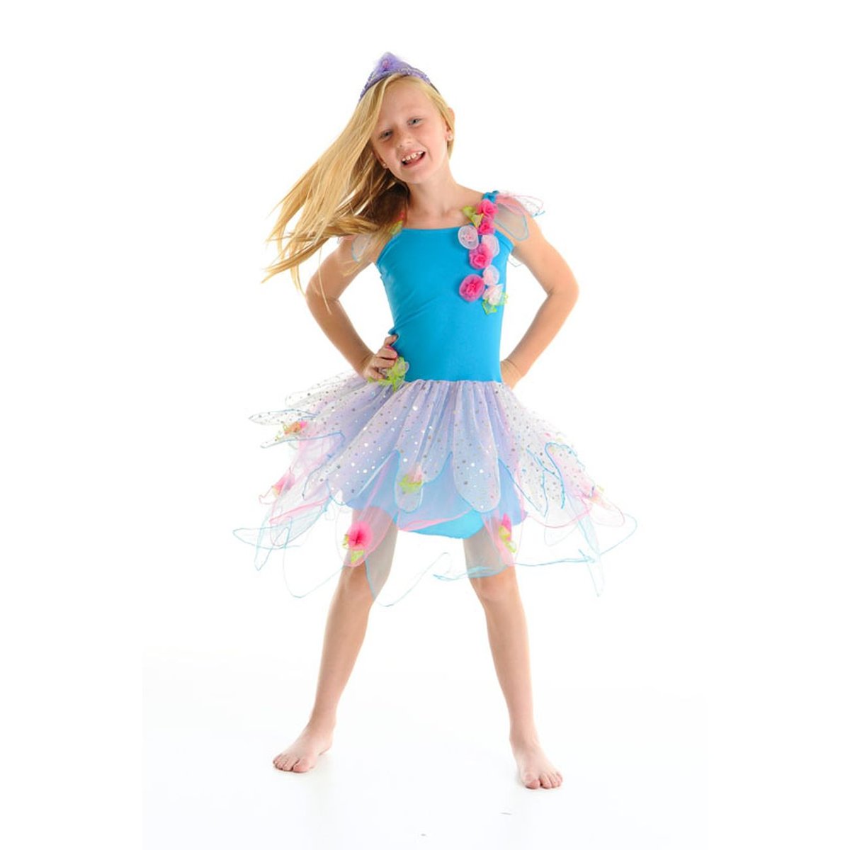 CRYSTAL FAIRY DRESS - TURQUOISE MEDIUM - Toyworld Frankston