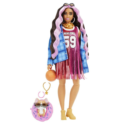 BARBIE EXTRA DOLL BASKETBALL JERSEY DRESS & PET CORGI - Toyworld Frankston