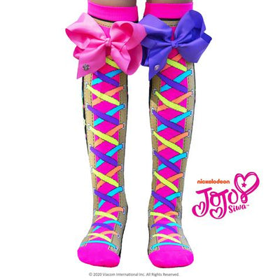 MADMIA JOJO UNICORN EMOJI socks with bows and Gold glitter - Toyworld Frankston