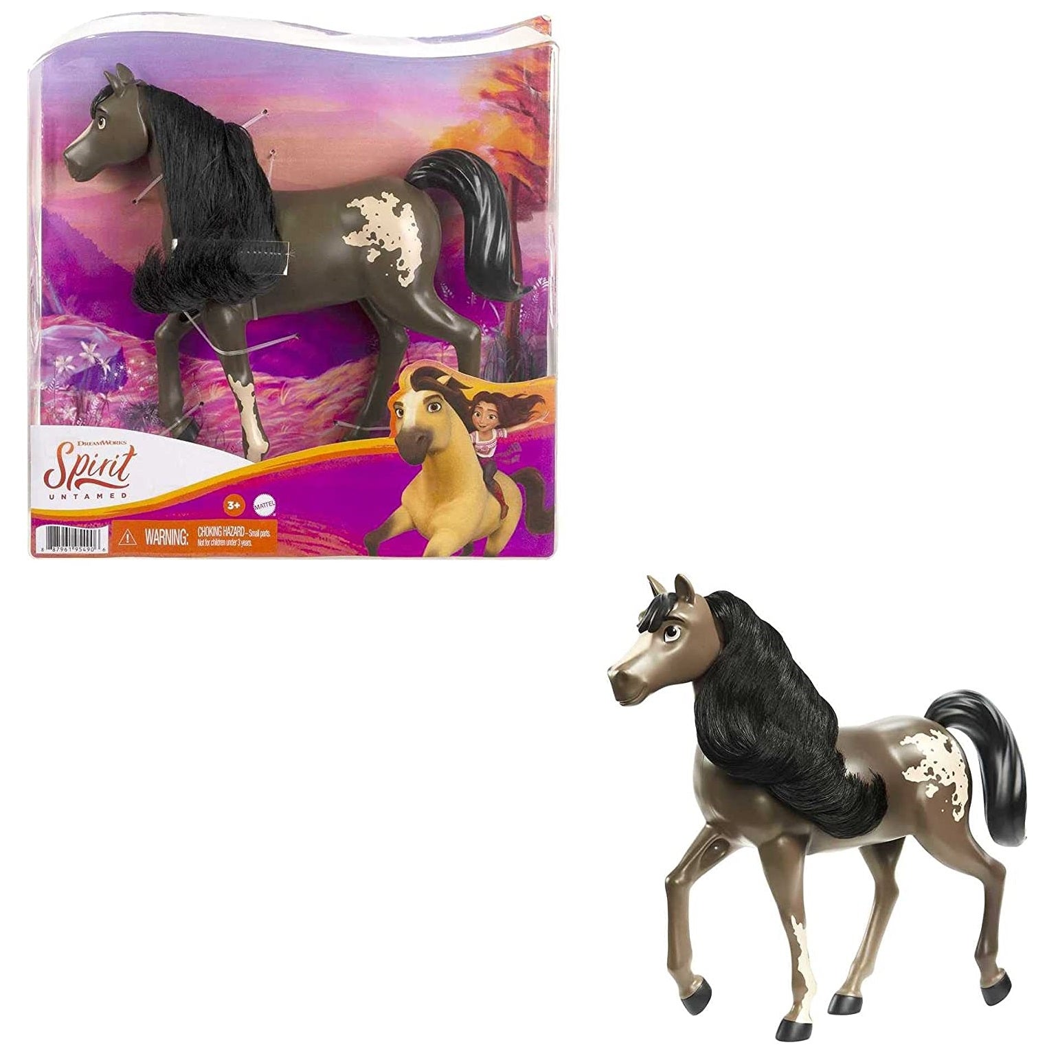SPIRIT HERD - PINTO BROWN AND CREAM WITH BLACK MANE - Toyworld Frankston