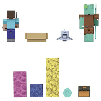 MINECRATT TREASURE HUNT ADVENTURE PACK FIGURES - Toyworld Frankston
