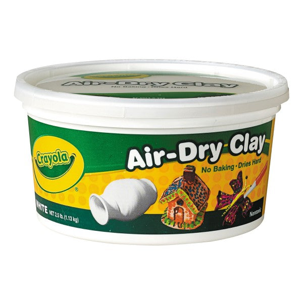 CRAYOLA 1.13KG BUCKET AIR DRY CLAY - WHITE - Toyworld Frankston