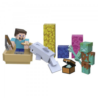 MINECRATT TREASURE HUNT ADVENTURE PACK FIGURES - Toyworld Frankston