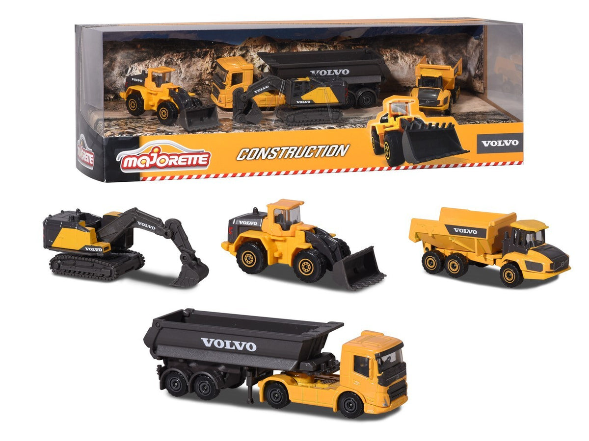 MAJORETTE VOLVO CONSTRUCTION 4 PIECE GIFT PACK